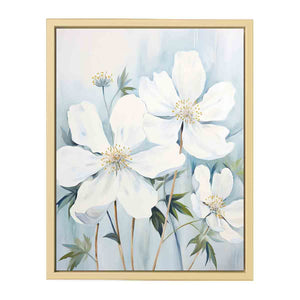 White Flowers Painting Art Print