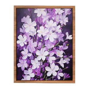 Purple White Flowers Poster