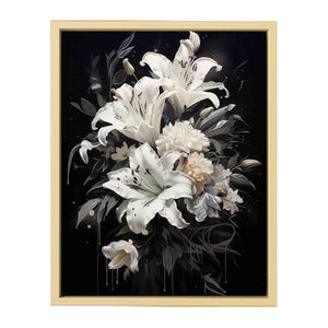White Flowers Painting Art Print