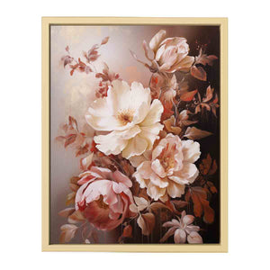 Brown Flower Art Painting Art Print