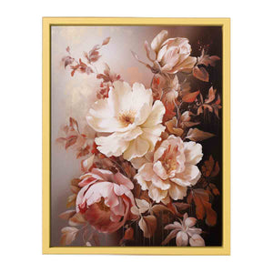 Brown Flower Art Painting Streched canvas
