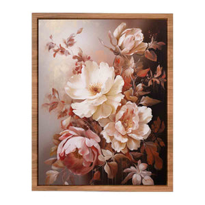 Brown Flower Art Painting Poster