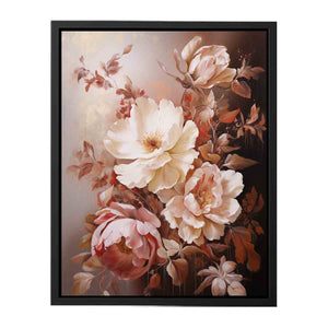 Brown Flower Art Painting Canvas Print