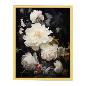 White Flowers Streched canvas