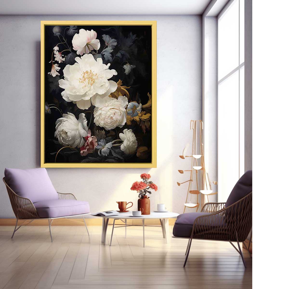White Flowers Painting