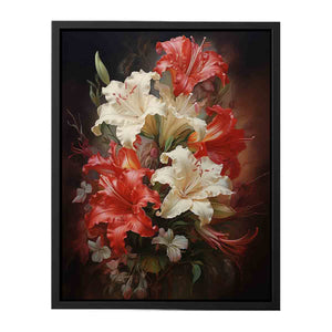 Flower Red Art Painting Canvas Print