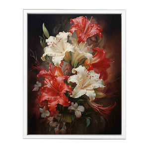 Flower Red Art Painting Framed Print