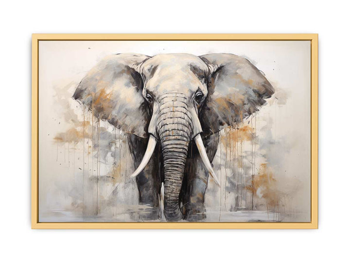 Grey Elephant Art Painting  Poster