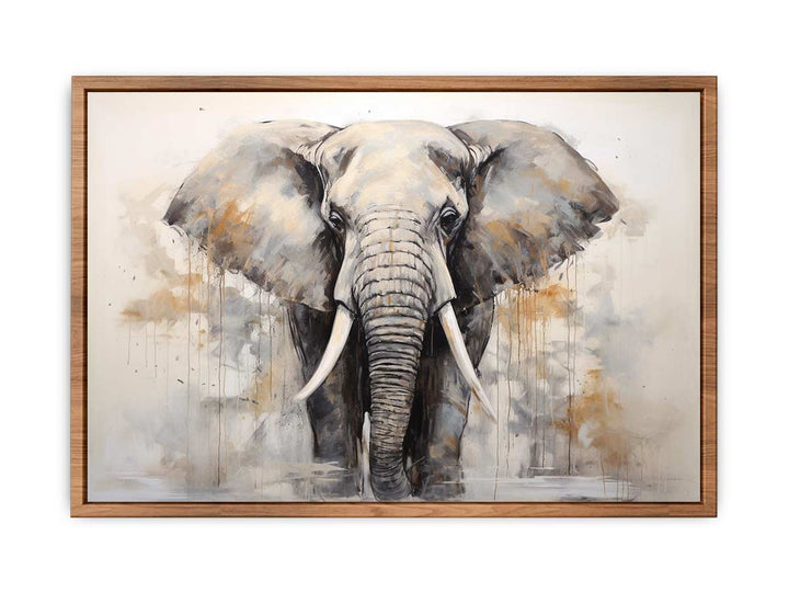 Grey Elephant Art Painting 