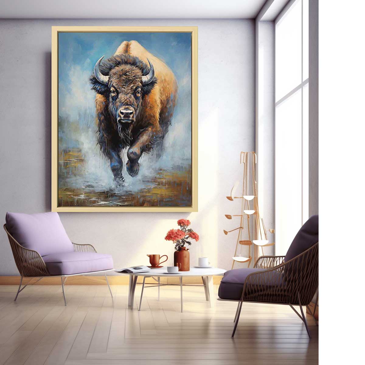 Running Bull Painting
