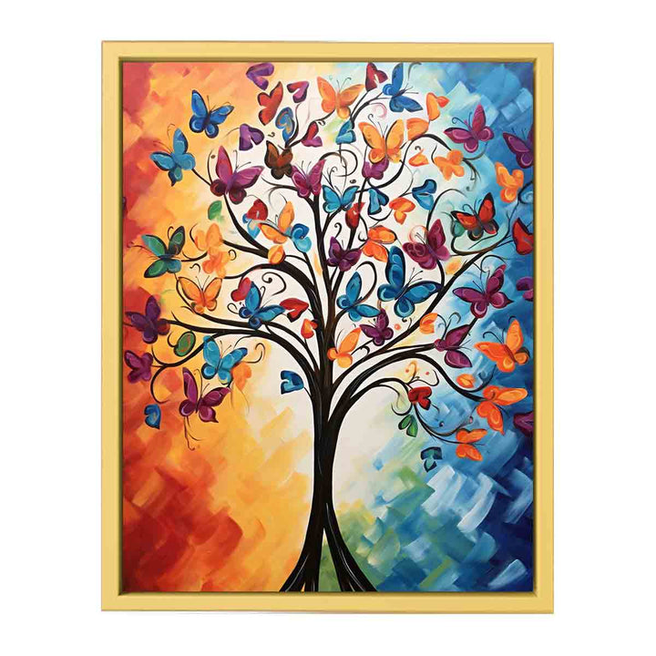 Buterfuly Tree Modern Art  Poster