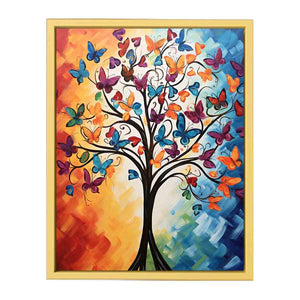 Buterfuly Tree Modern Art Streched canvas