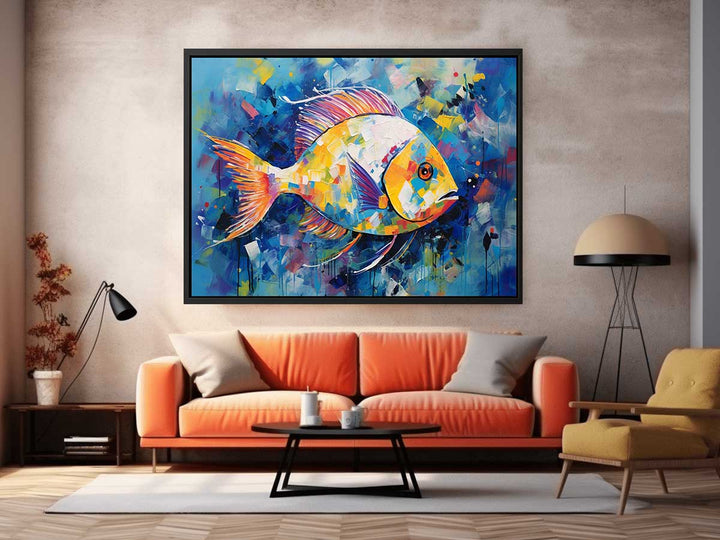 Blue Fish Modern Art 