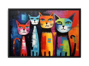 Cat Modern Art Painting Canvas Print
