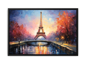 Eiffel Sunset Canvas Print