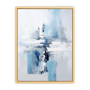 Blue Grey Abstract Painting Streched canvas