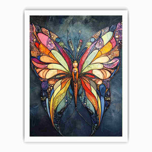 Colourful butterfly canvas art for whimsical bedroom and nursery decor.
