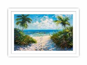 Beach Path Streched canvas