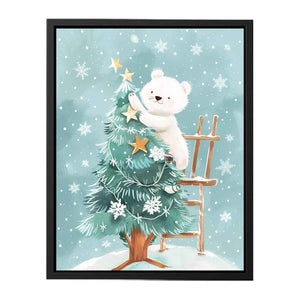 Christmas Teddy Painting