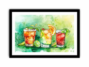 Summar Cocktails Art Print