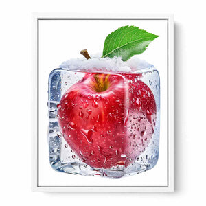 Red Apple in Ice Framed Print