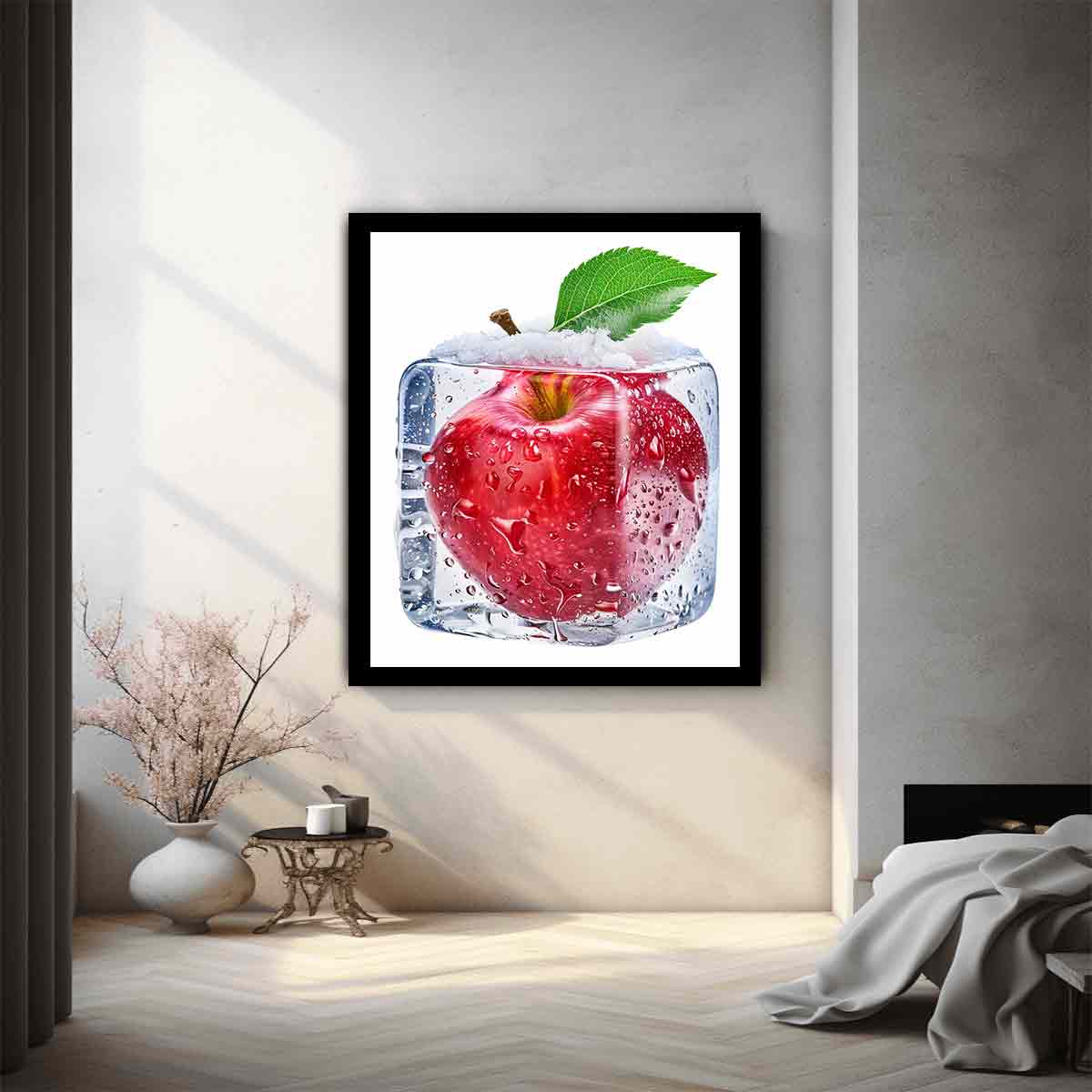 Red Apple in Ice
