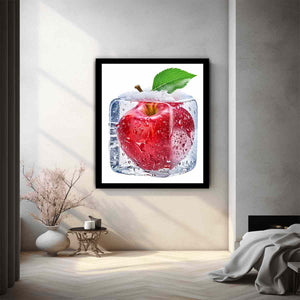 Red Apple in Ice