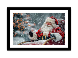 Santa Sleigh Art Print