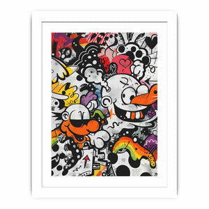 Cartoon Gafiti Streched canvas