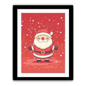 Santa in The Snow Art Print