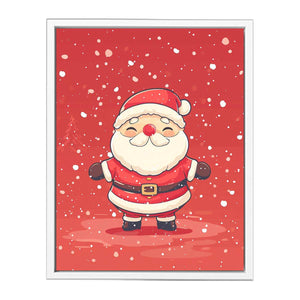 Santa in The Snow Framed Print