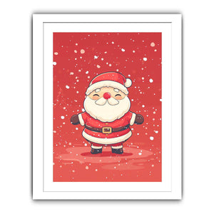 Santa in The Snow Streched canvas