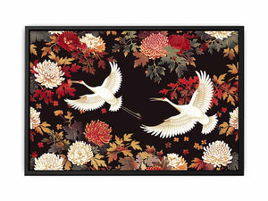 Flying Crane Birds Painting