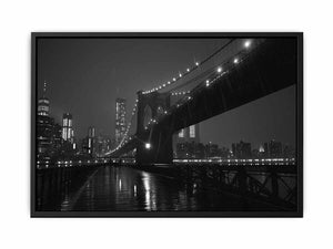 Brooklyn Bridge at Night Painting