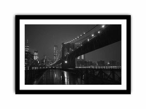 Brooklyn Bridge at Night Art Print