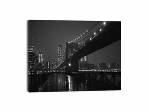 Brooklyn Bridge at Night Canvas Print