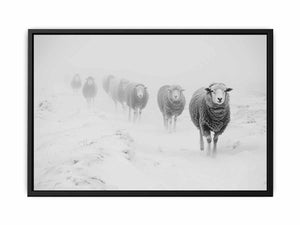 Sheeps in Field Painting
