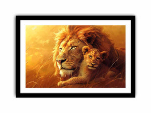 Lion Cute Baby Art Print