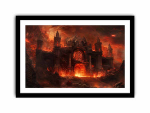 Castle in Hell Art Print