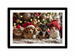 Festive Animals Art Print
