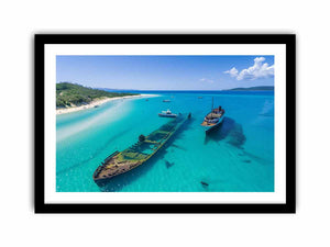 Tangalooma Wrecks Art Print