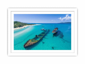 Tangalooma Wrecks Streched canvas