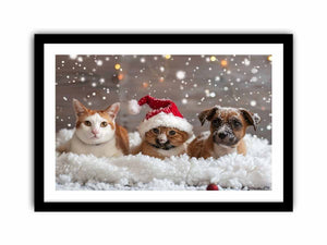 Festive Animals Art Print