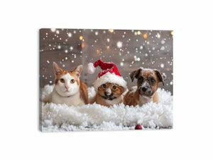 Festive Animals Canvas Print