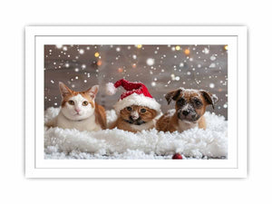 Festive Animals Streched canvas