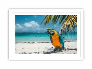 Tropical Parrot Streched canvas