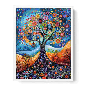 Dot Tree Framed Print