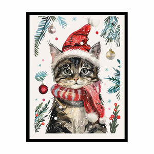 Festive Cat Painting