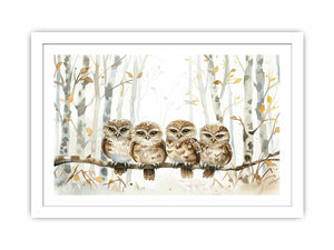 Owl Party Streched canvas