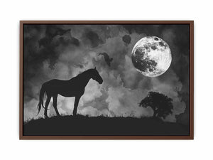 Horse & Moon Poster